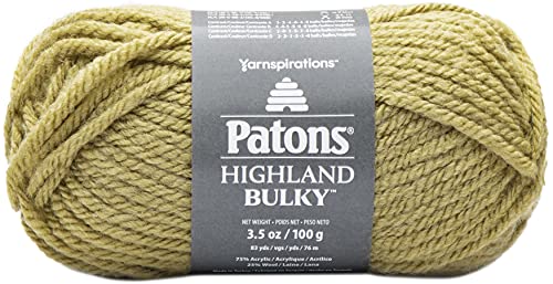 Spinrite Yarns (CA) Patons Highland Bulky Solids Yarn, Moss