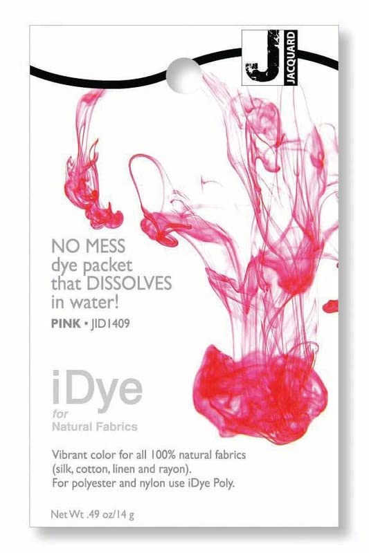 Jacquard Idye Natural Fabric: Pink