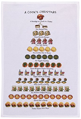 Peking Handicraft Mistletoe & Co. A A Cook's Christmas Kitchen Towel, 18" x 26"