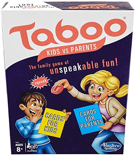 Hasbro Taboo Kids vs. Parents Family Board Game Ages 8 and Up