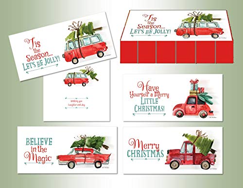 LPG Greetings Performing Arts Long Keepsake Box, Full Color Inside Designs Christmas Wheels, 87148-16