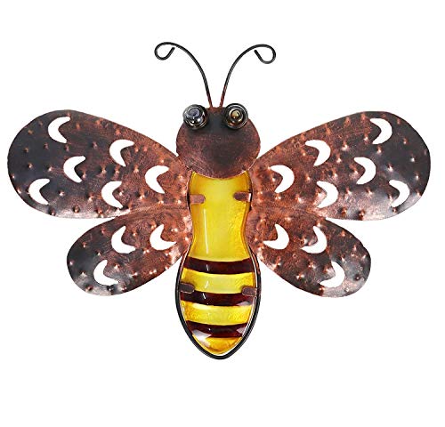 Comfy Hour Travel on Wings Collection 12" Metal Art Bee Wall Decor