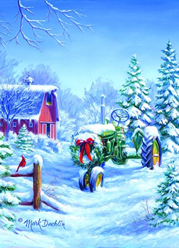 LPG Greetings Performing Arts Full Color Inside Christmas Tractor Stationery Paper, 52546-18