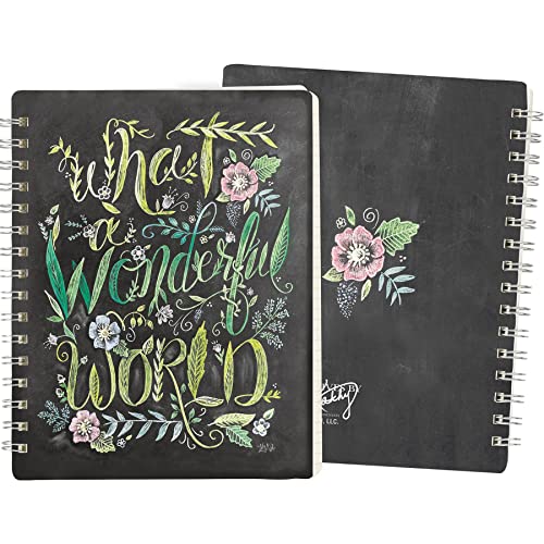 Primitives By Kathy 112952 What a Wonderful World Spiral Notebook, 7.50-inch Height
