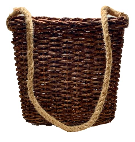 Great Finds BA007 Door Wall Basket with Rope Handle, Medium