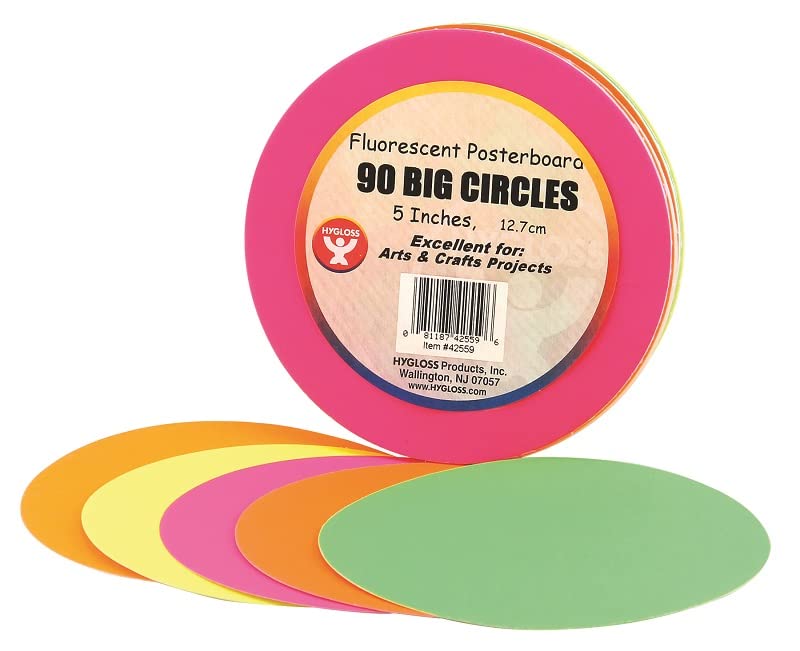 HyGloss Fluorescent Posterboard Circles
