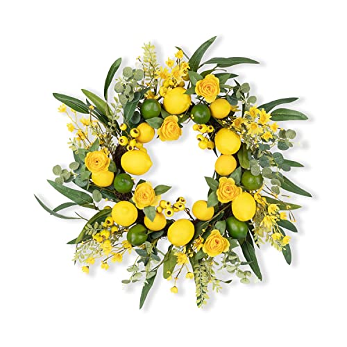 Melrose Foam Lemon and Berry Wreath with Yellow and Green Finish 82710DS
