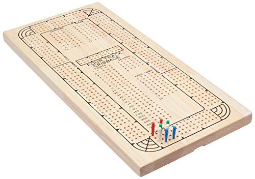 Worldwise Imports Four Track Cribbage Board Card Game