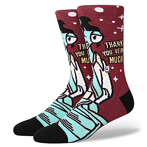InStitches BooSocki Elvis Praysley Novelty Elvis Thank You Praying Mantis Unisex Crew Sock, Medium