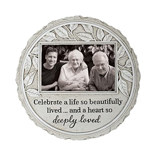Carson 12511 Deeply Loved Picture Frame Garden Stone, 9.5-inch Diameter