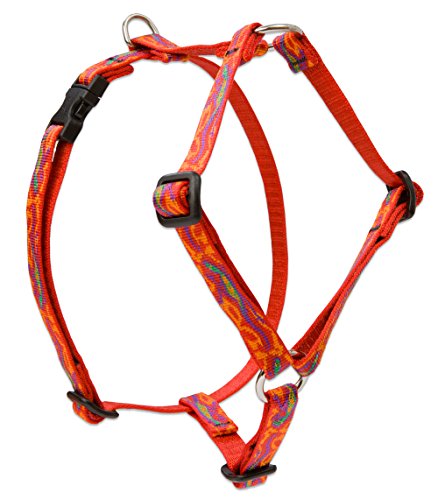 Lupine Pet Originals 1/2" Go Go Gecko 9-14" Adjustable Roman Dog Harness for Extra Small Dogs