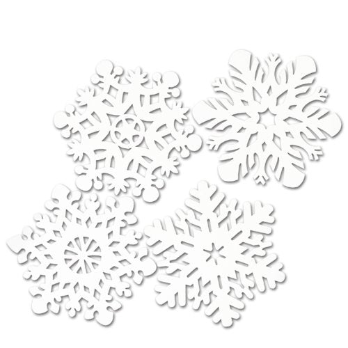 Beistle 4-Pack Packaged Snowflake Cutouts, 14-Inch