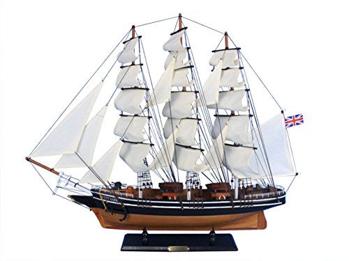Hampton Iron Wooden Cutty Sark Tall Model Clipper Ship, 30"
