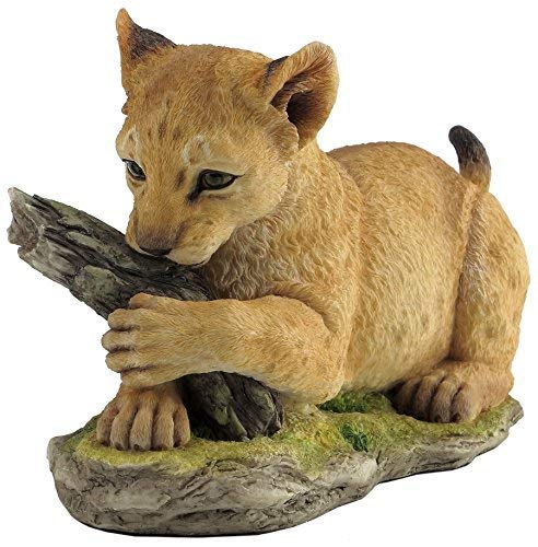 Unicorn Studio US 8.5 Inch Animal Figure Leopard Cub Chews Branch Collectible Display