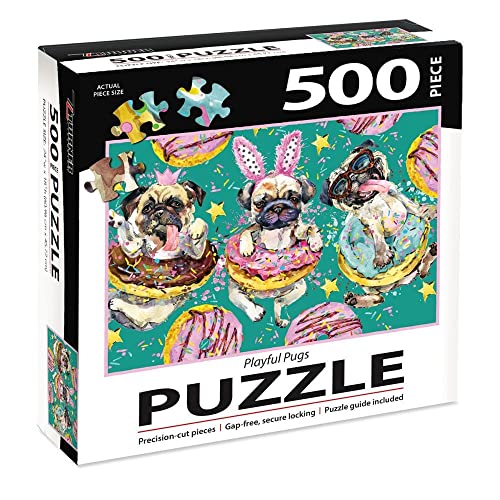 LANG Turner Licensing 500PC Puzzle Play Pugs, Multi