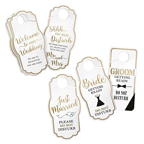 Blue Sky Clayworks Lillian Rose Gold Wedding Door Hangers for Guests and more, 0.1, Clear