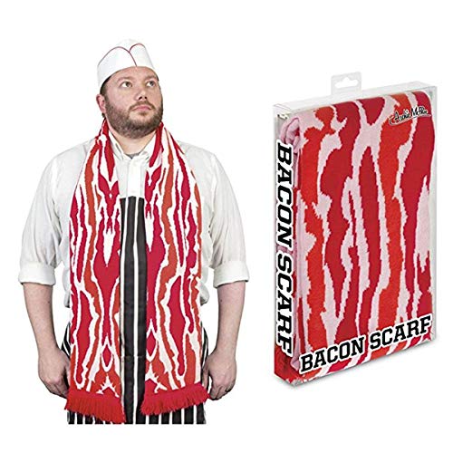 Archie Mcphee 71" Soft-Knit Acrylic Bacon Scarf