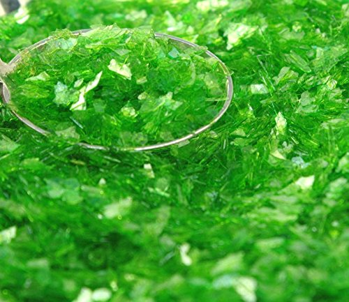 Meyer Imports Crushed Glass Glitter for Arts and Crafts - Broken Glass German Glitter for Resin Craft Art / Tumblers/ Nail Art / DIY Jewelry Making Decoration - 1 OZ Jar - Translucent Lime