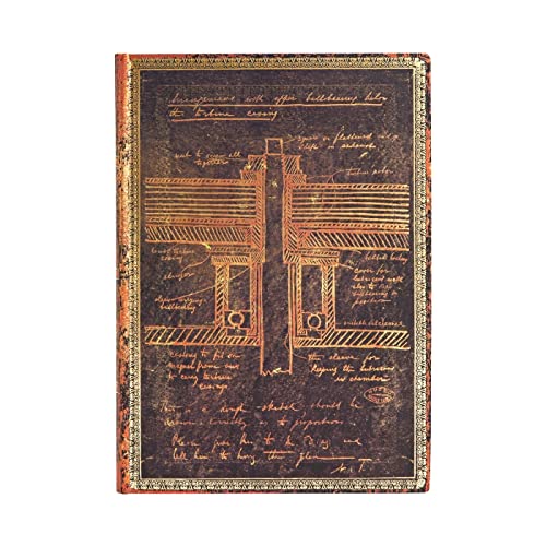 Paperblanks FB Tesla, Sketch of a Turbine Midi, Lin