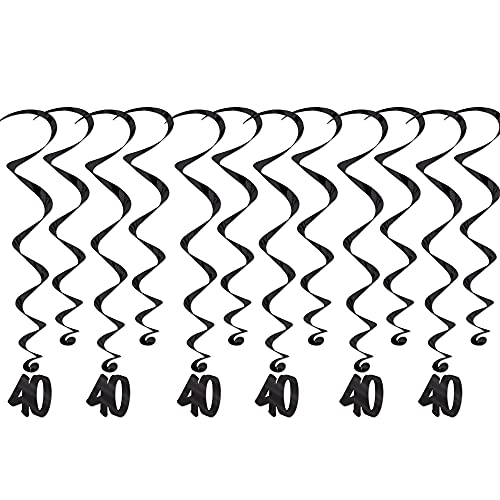 Beistle Black"40" Hanging Swirls (12 Pcs) - 1 Pack