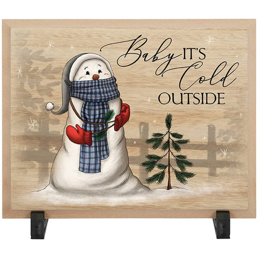 Carson Home Accents Baby It's Cold Table D√©cor Plaque, 9-inch Width