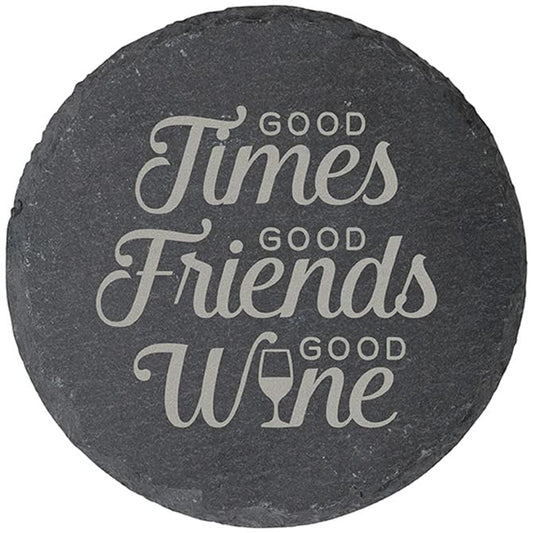 Carson Home Good Wine Coaster, 4-inch Diameter, Set of 4
