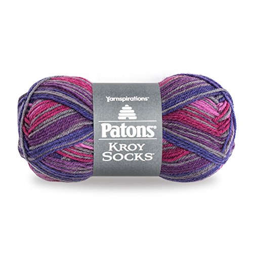 Spinrite Yarns (CA) Patons Kroy Socks Yarn - (1) Super Fine Gauge - 1.75 oz - Purple Haze - For Crochet, Knitting & Crafting