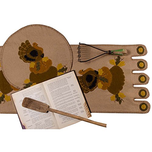 Home Collections by Raghu 15 Inch Diameter Turkey Candle Mat, Nutmeg, 2 Piece