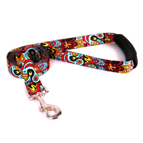 Yellow Dog Design Abstract Ez-Grip Dog Leash with Comfort Handle 3/4" Wide and 5&