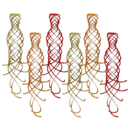 Beistle Shimmering Whirls (asstd gold, orange, red) (6/Pkg)