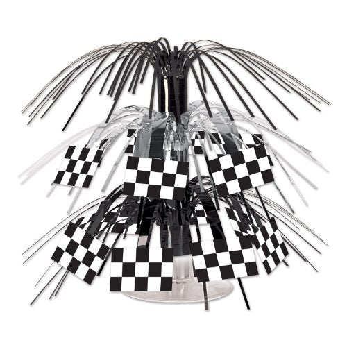 Beistle Checkered Flag 71/2-Inch Cascade Centerpiece, Mini