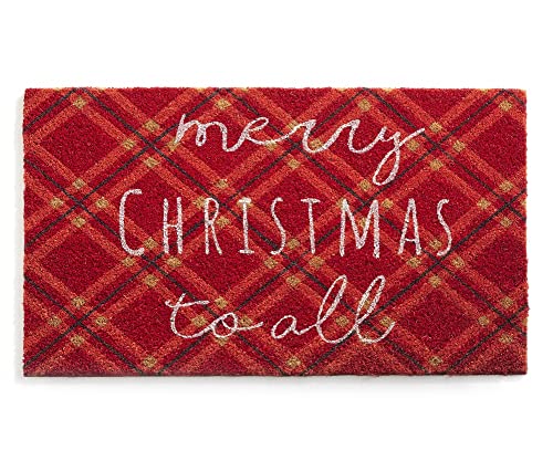 Giftcraft 681585 Christmas Coir Door Mat Merry Christmas to All, 0.6 inch, Coir and Vinyl