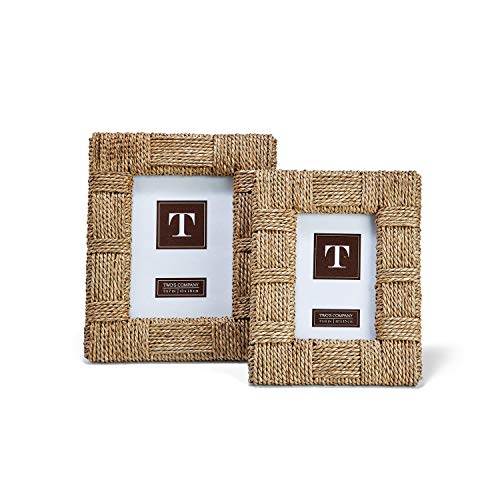 Two's Company Sea Grass Photo Frames Set of 2