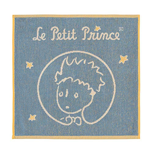 Coucke French Cotton Square Terry Towel, The Little Prince Cape Design, 20-Inches by 20-Inches, Blue, 100% Cotton