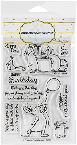COLORADO CRAFT COMPANY Colorado Clear Stamp Bday, Birthday Wishing-by Anita Jeram