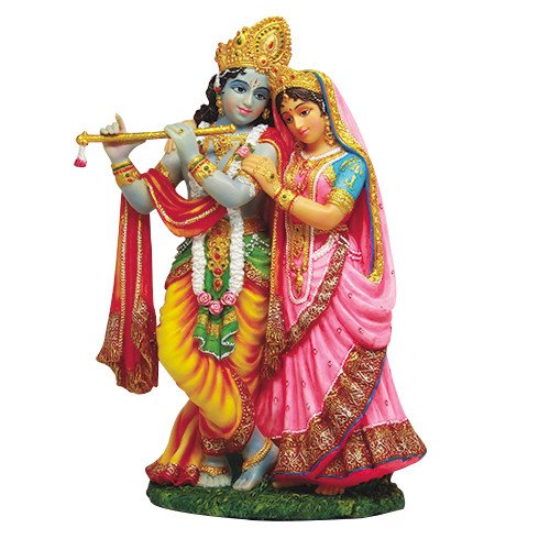 Pacific Trading Giftware PTC 8 Inch Krishna and Radha Mythological Indian Statue Figurine