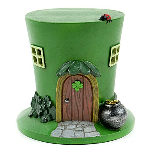 Midwest Design Touch of Nature 55811 Led Leprechaun Hat House, 4.5"