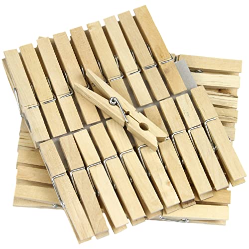 Chef Craft Select Birch Wood Clothes Pins, 40 Pieces, Natural