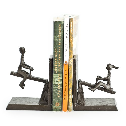 Danya B. ZI13023 See-Saw Metal Bookend Set. Iron Metal Art for Home and Office Decor √ê Decorative bookends for Shelves. Perfect Accents for Your Book Shelf or Coffee Table Book Organization