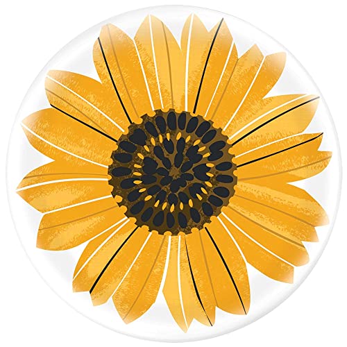 Amscan Sunflower Printed Melamine Plate, 13" | Yellow | 1 Pc.
