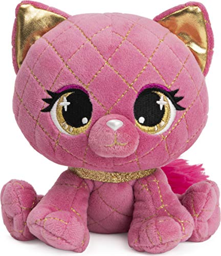 GUND P.Lushes Designer Fashion Pets Madame Purrnel Cat Premium Stuffed Animal Stylish Soft Plush Kitty with Glitter Sparkle, for Ages 3 and Up, Pink and Gold, 6