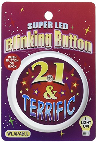 Beistle BL028 Light-Up Plastic Blinking Button, One Size, Multicolored