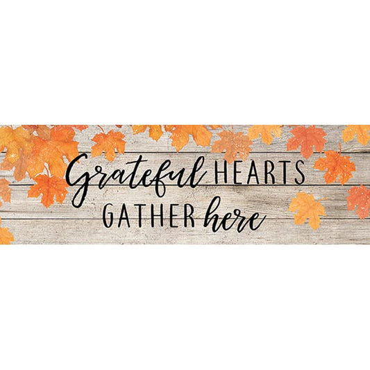 Carson Home Accents Grateful Hearts Message Bar Sign, 8.5-inch Width