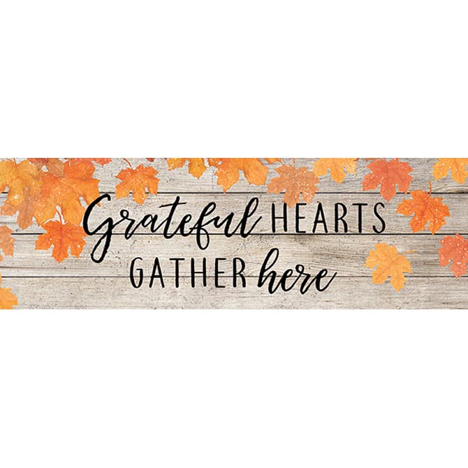 Carson Home Accents Grateful Hearts Message Bar Sign, 8.5-inch Width