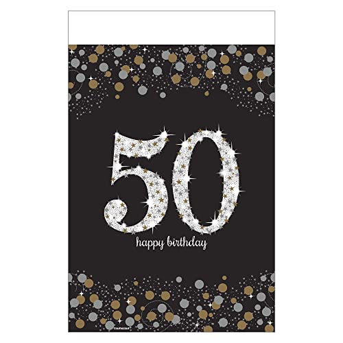Amscan Sparkling Celebration 50 Rectangle Plastic Tablecover