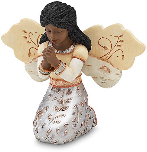 Elements in Faith Ebony Angel Figurine by Pavilion, 3-1/2-Inch, Praying