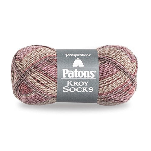 Spinrite Yarns (CA) Patons Kroy Socks Yarn - (1) Super Fine Gauge - 1.75 oz - Brown Rose - For Crochet, Knitting & Crafting