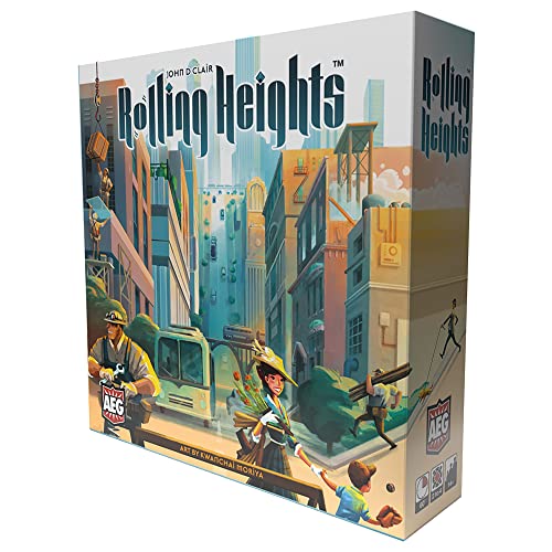 AEG Rolling Heights - Alderac Entertainment Group, Construction City Building Board Game Set in The 1920's, Roll Your Meeples - Build The City, Ages 14+, 2-4 Players, 60+ Minutes