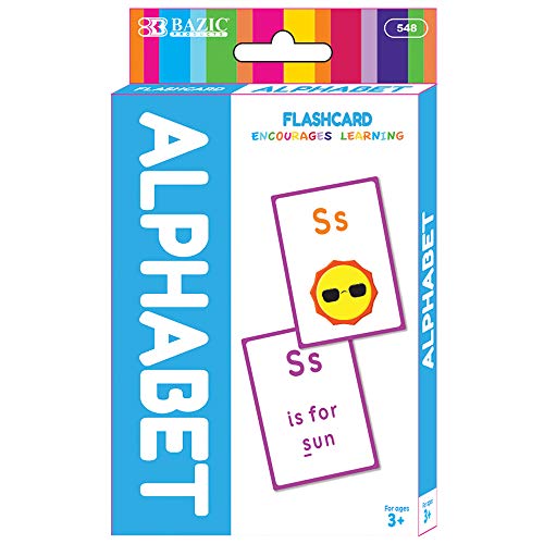 BAZIC Alphabet Preschool Flash Card, 36 Per Pack