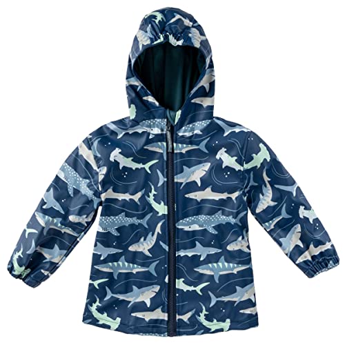 Stephen Joseph unisex child Stephen Joseph Raincoat, Navy Shark, 4-5T US